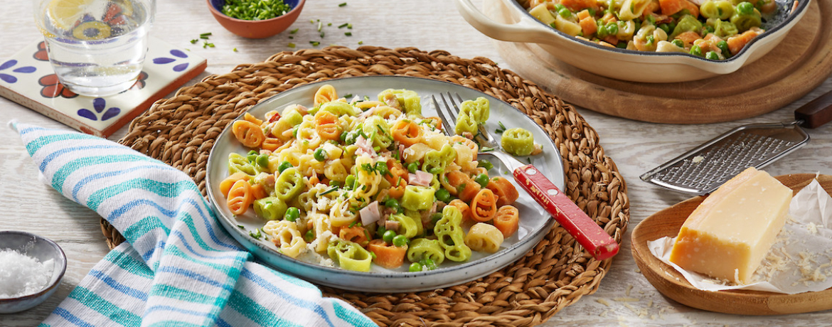 Osterpasta mit Erbsen-Carbonara für 2 Personen von lidl-kochen.de