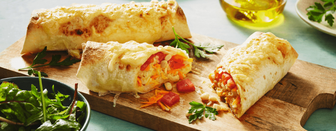 Gefüllte Burritos mit Tomaten-Salsa und Bohnen-Mais-Gemüse für 4 Personen von lidl-kochen.de