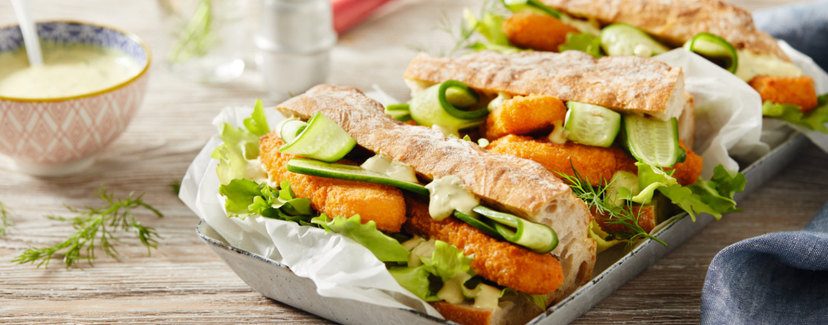 Veganes Fischstäbchen-Sandwich für 4 Personen von lidl-kochen.de