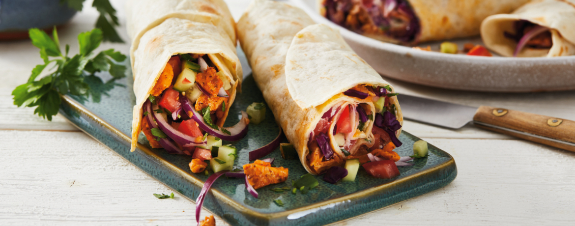 Veganer Dürüm-Wrap mit Tofu-Gyros für 4 Personen von lidl-kochen.de