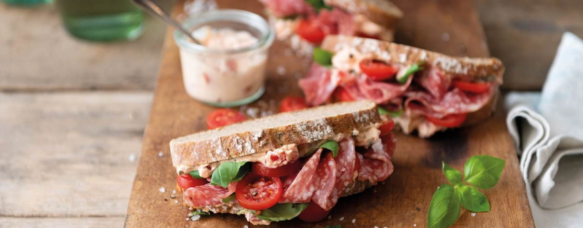 Tomaten-Salami-Sandwich für 4 Personen von lidl-kochen.de