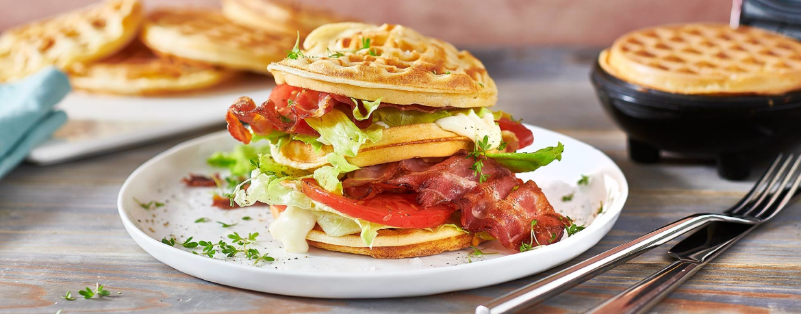 Herzhaftes Waffel-BLT-Sandwich für 4 Personen von lidl-kochen.de