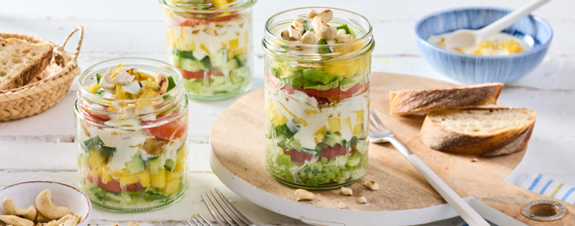 Schichtsalat mit Zwiebel-Curry-Dressing für 4 Personen von lidl-kochen.de