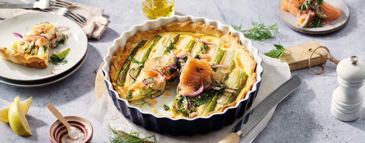 Spargelquiche mit Räucherlachs für 4 Personen von lidl-kochen.de