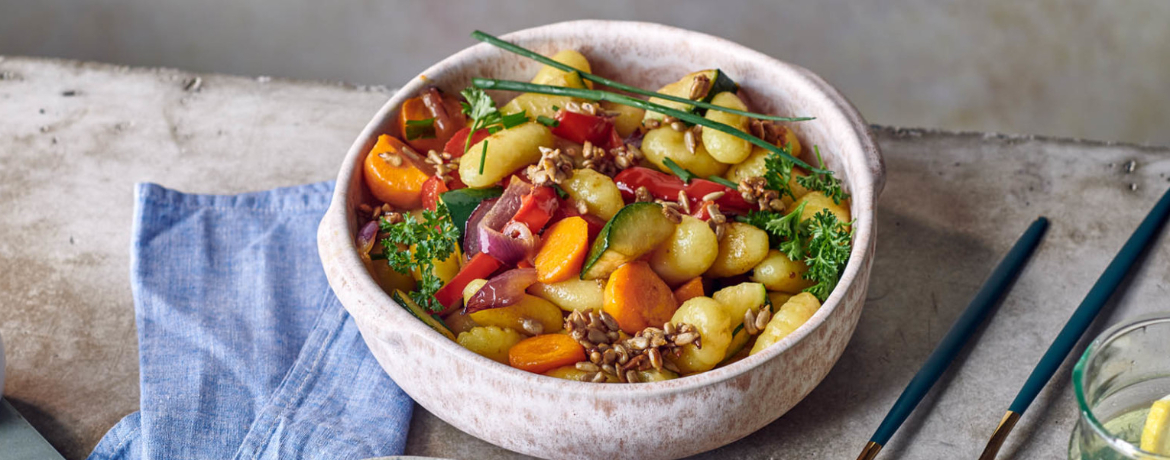 Gnocchipfanne mit gebratenem Frühlingsgemüse für 4 Personen von lidl-kochen.de