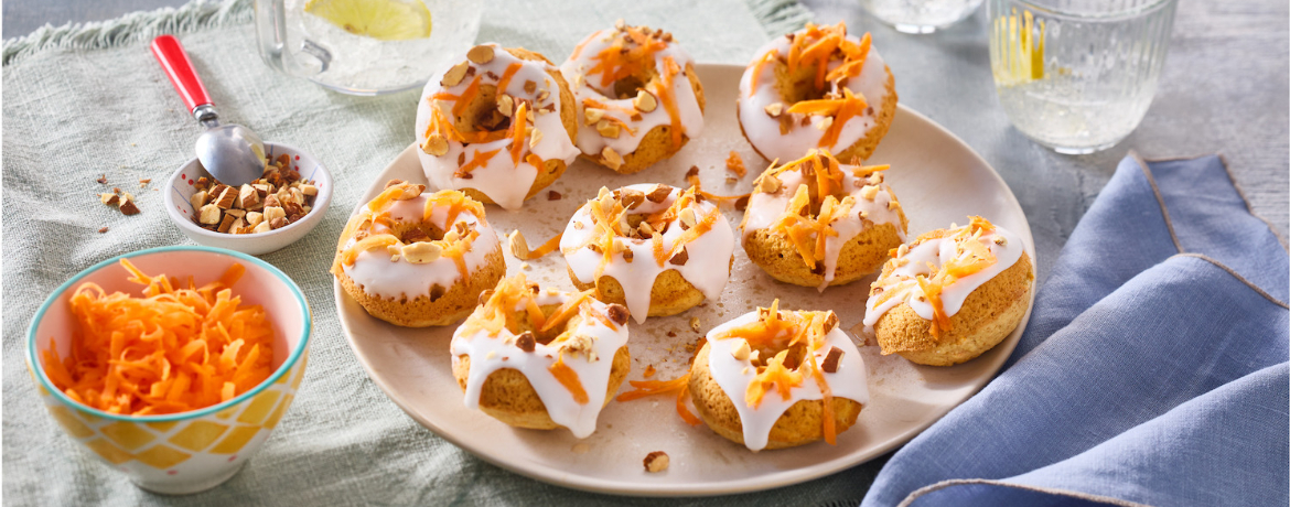 Gebackene vegane Carrot-Cake-Donuts für 12 Personen von lidl-kochen.de