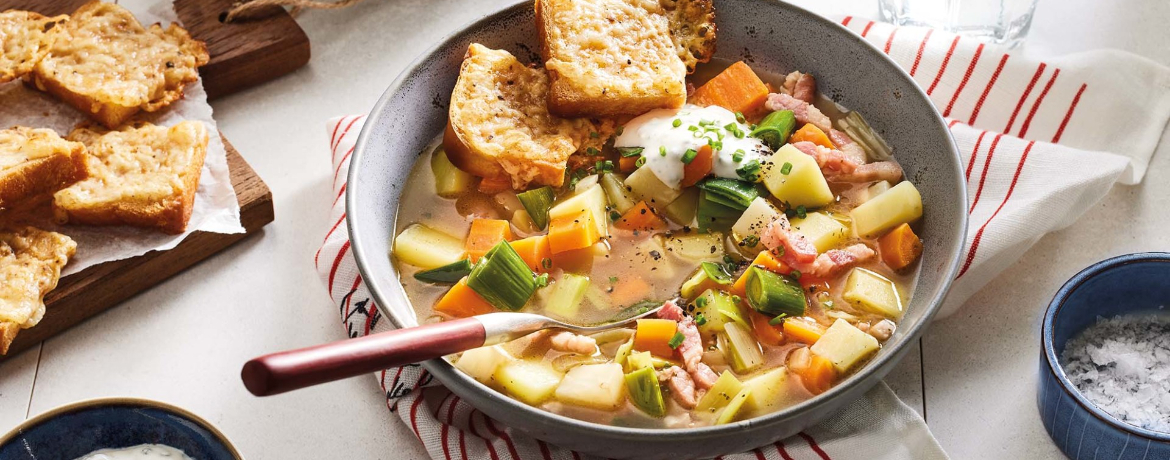 Gemüsesuppe mit Käsebrot für 4 Personen von lidl-kochen.de