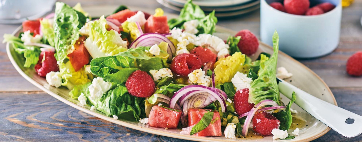 Salat mit Melone und Himbeeren für 4 Personen von lidl-kochen.de