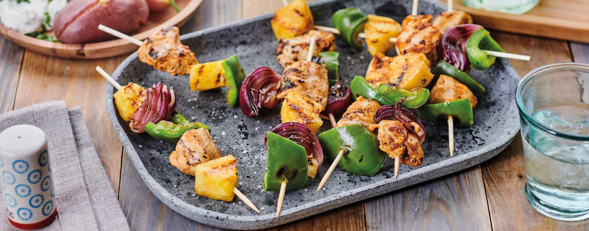 Ananas-Hähnchenspieße mit grüner Paprika für 4 Personen von lidl-kochen.de