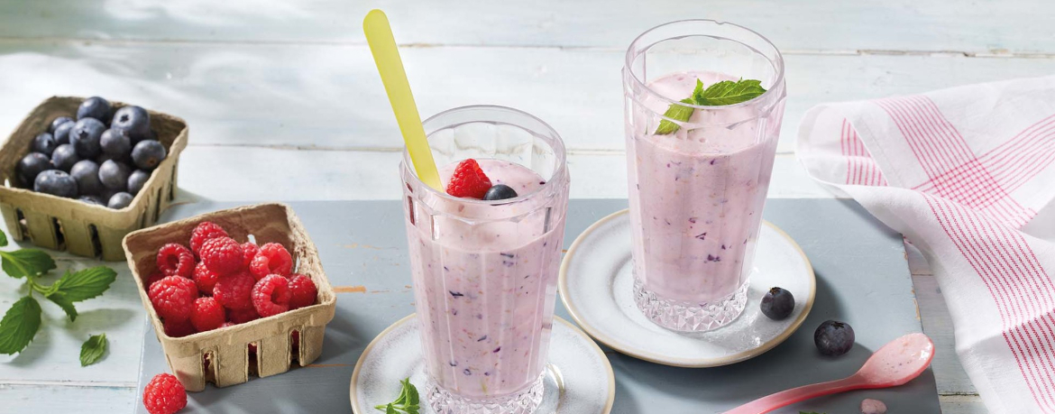 Blaubeeren-Himbeer-Smoothie für 4 Personen von lidl-kochen.de