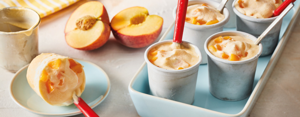 Pfirsich-Joghurt-Eis am Stiel für 4 Personen von lidl-kochen.de