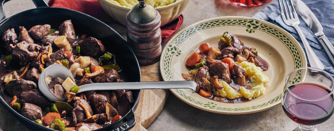 Reh-Bourguignon mit Kartoffelpüree für 4 Personen von lidl-kochen.de