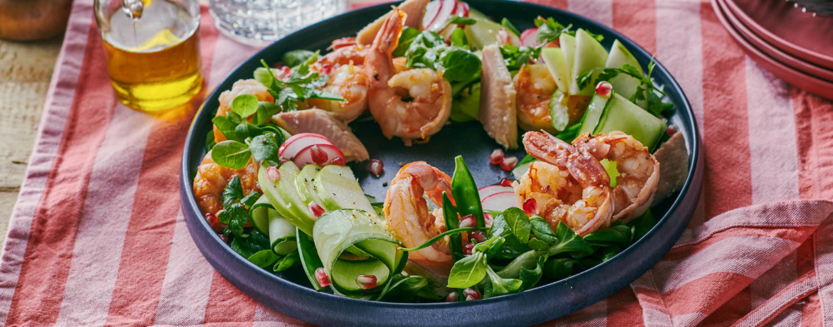 Garnelen mit Feldsalat und grünem Apfel für 4 Personen von lidl-kochen.de