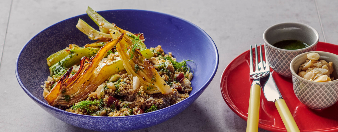 Karamellisierter Fenchel mit Datteln, Basilikum und Macadamia für 4 Personen von lidl-kochen.de