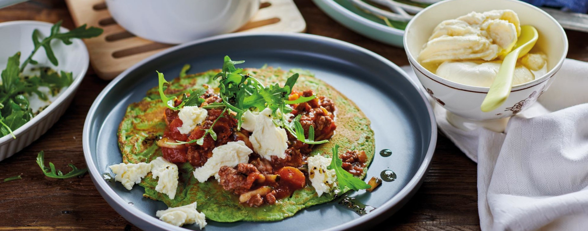 Rucola-Pfannkuchen mit Hackfleisch für 4 Personen von lidl-kochen.de