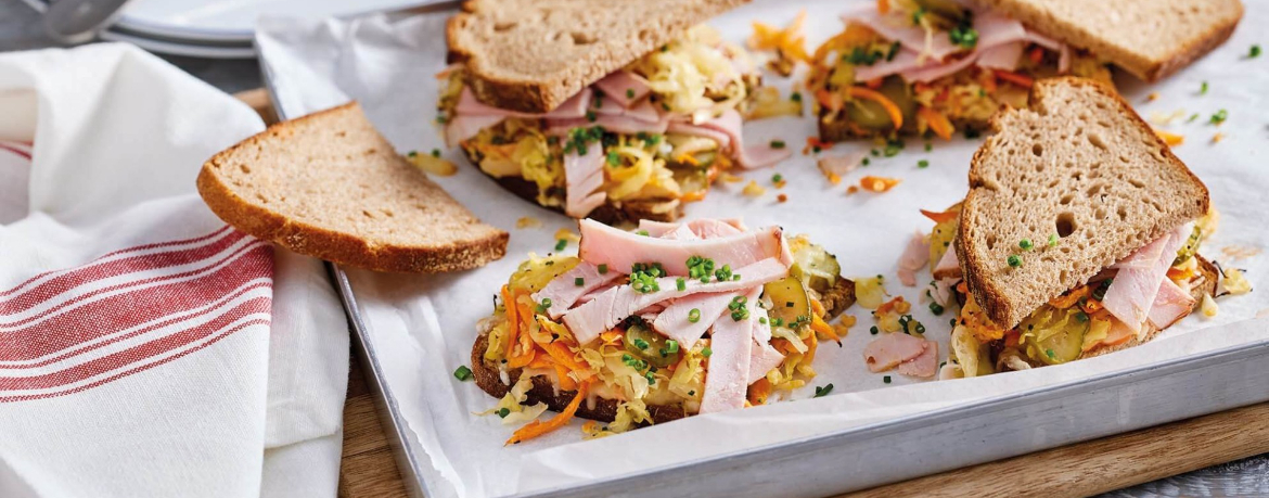 Reuben-Sandwich mit Kasseler und Sauerkraut für 4 Personen von lidl-kochen.de