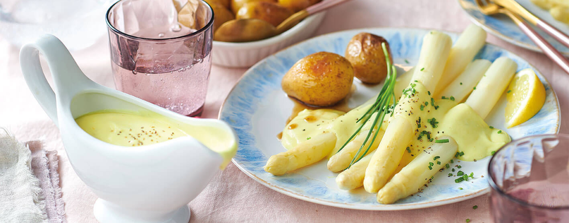 Vegane Sauce hollandaise mit Spargel und Kartoffeln für 4 Personen von lidl-kochen.de