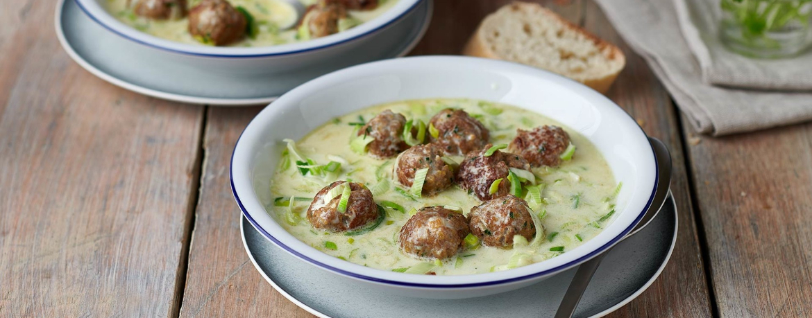 Käse-Lauch-Suppe mit Hackbällchen für 4 Personen von lidl-kochen.de