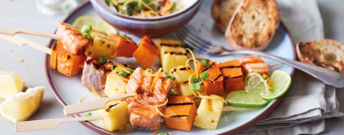 Gegrillte Lachs-Ananas-Spieße für 4 Personen von lidl-kochen.de