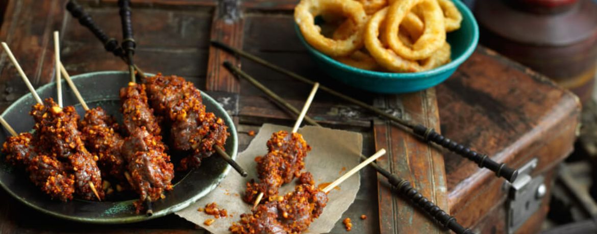 Fleisch-Spieße in Erdnuss-Marinade für 4 Personen von lidl-kochen.de