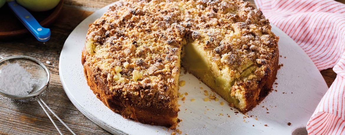 Apfelkuchen mit Marzipanstreuseln für 16 Personen von lidl-kochen.de