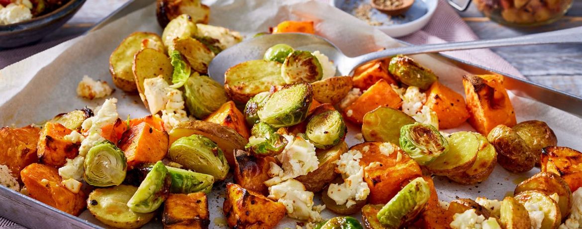 Rosenkohl aus dem Backofen mit Süßkartoffeln für 4 Personen von lidl-kochen.de