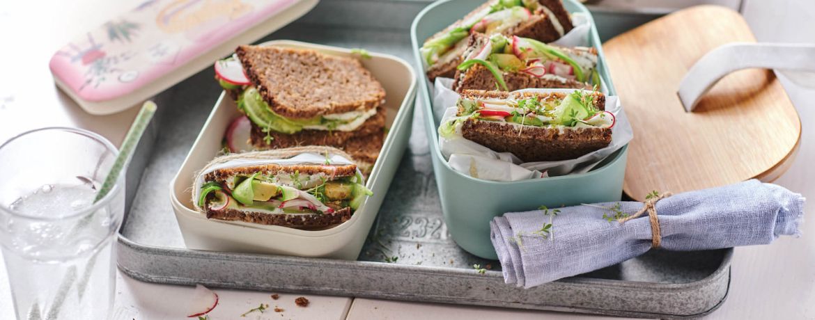 Vollkornbrot-Sandwich mit Avocado für 4 Personen von lidl-kochen.de