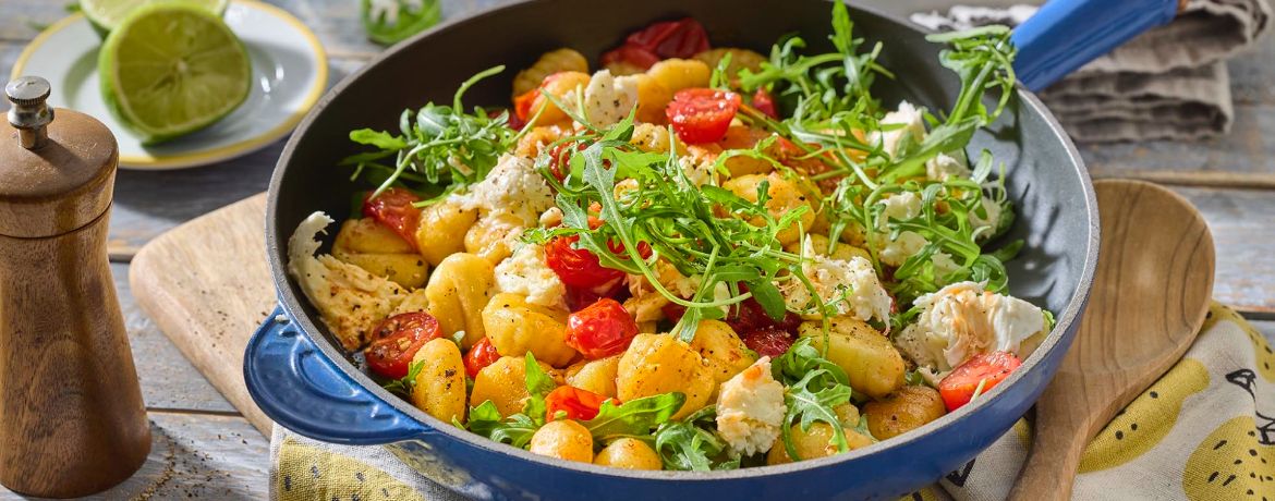 Gnocchipfanne mit Karamelltomaten und Limetten-Mozzarella-Topping für 4 Personen von lidl-kochen.de