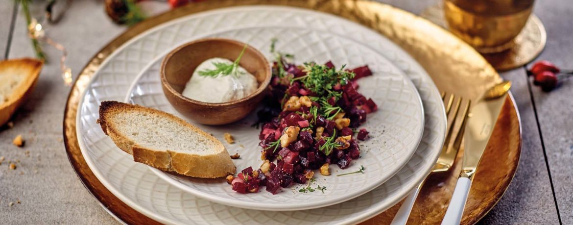 Rote-Bete-Tatar mit Meerrettichcreme für 4 Personen von lidl-kochen.de