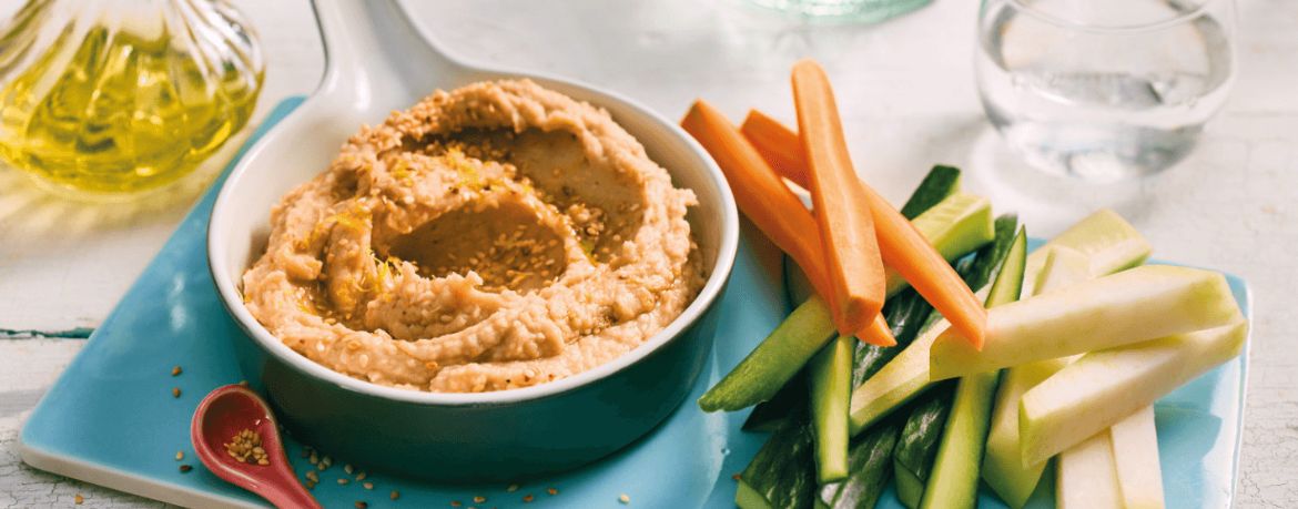 Weiße Bohnen Hummus mit Gemüsesticks für 4 Personen von lidl-kochen.de