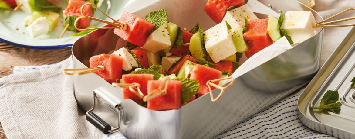 Wassermelonen-Feta-Spieße mit Minze für 4 Personen von lidl-kochen.de