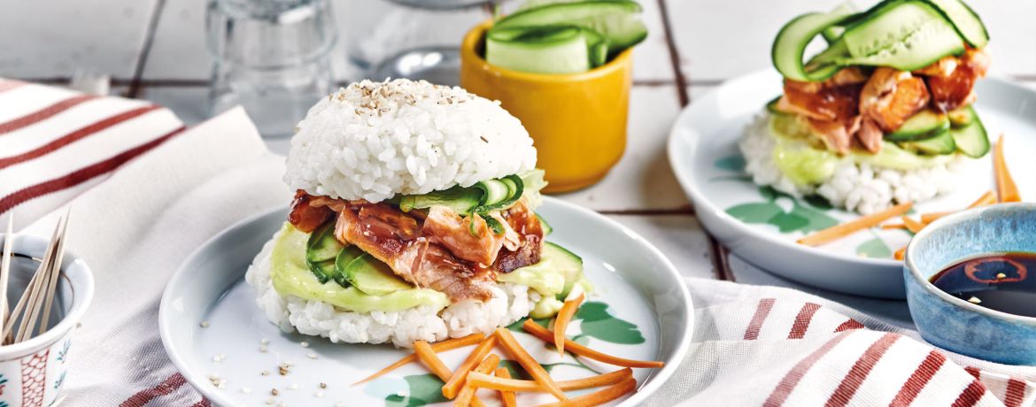 Sushi-Burger mit Teriyaki Lachs für 4 Personen von lidl-kochen.de