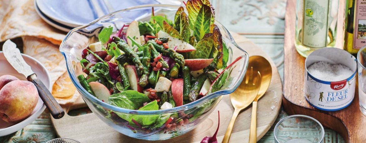 Buter Salat mit Spargel und Pfirsich für 4 Personen von lidl-kochen.de