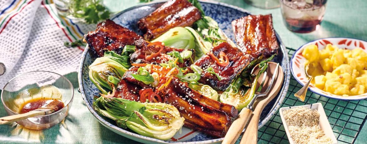 Teriyaki-Rippchen mit gegrilltem Pak Choi für 4 Personen von lidl-kochen.de