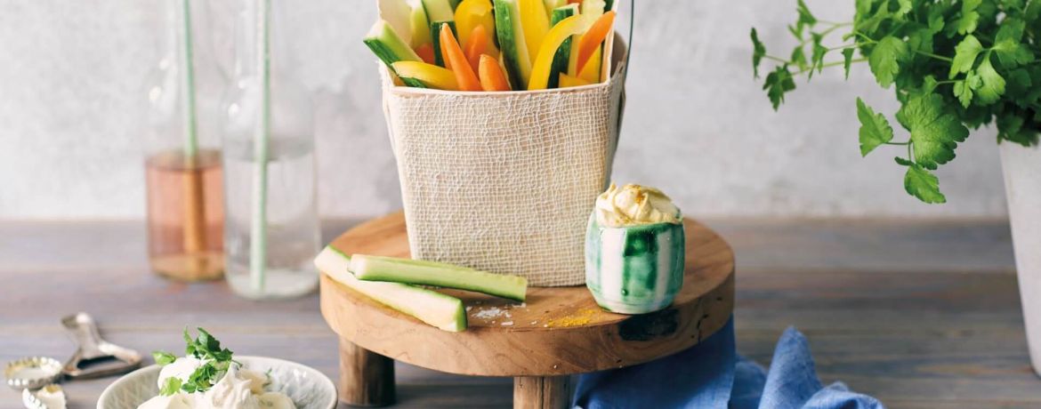 Gemüsesticks mit dreierlei Dip für 4 Personen von lidl-kochen.de