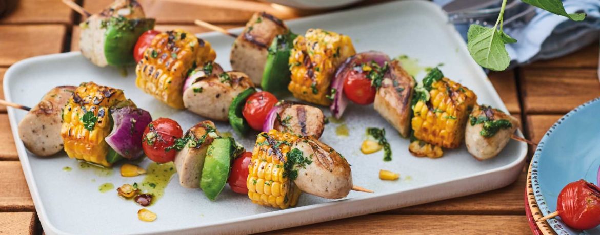 Bratwurstschaschlik mit Kräuteröl für 4 Personen von lidl-kochen.de