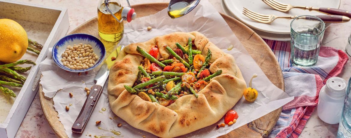 Galette mit grünem Spargel und Cherrytomaten für 4 Personen von lidl-kochen.de