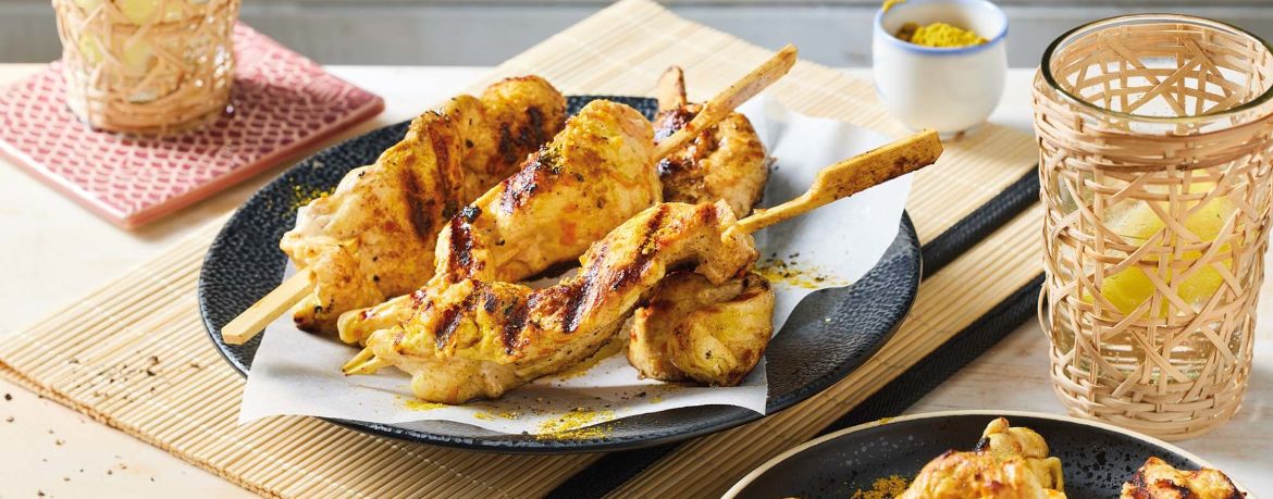 Hähnchen-Spieße mit Curry-Gewürzmarinade für 4 Personen von lidl-kochen.de