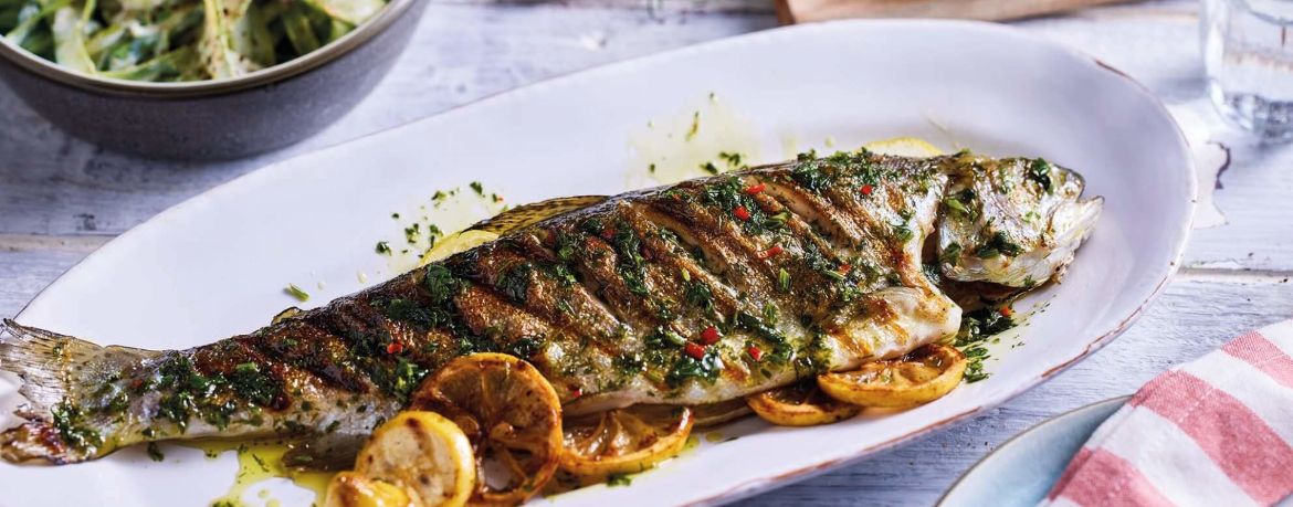 Forelle vom Grill mit Spargelsalat für 4 Personen von lidl-kochen.de