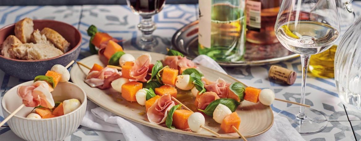 Melonen Spieße mit Serrano Schinken für 4 Personen von lidl-kochen.de