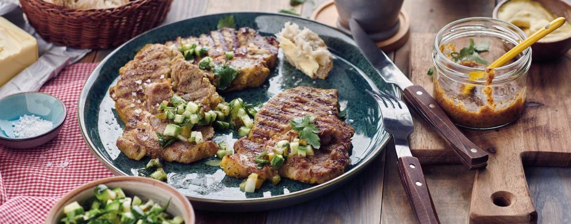 Nackensteaks mit Gewürzgurken-Senf-Relish für 4 Personen von lidl-kochen.de