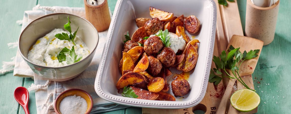 Kartoffelwedges mit Mini-Frikadellen für 4 Personen von lidl-kochen.de
