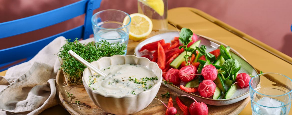 Gemüsesticks mit cremigem Zitronen-Kresse-Dip für 4 Personen von lidl-kochen.de