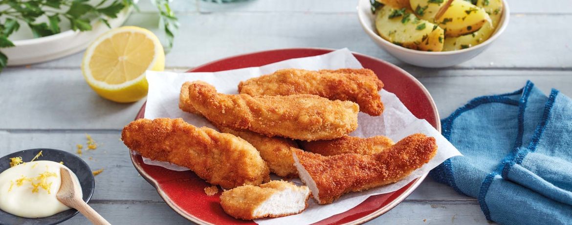 Gebackenes Hähnchen mit Gremolata-Kartoffel-Salat und Zitronen-Mayonnaise für 4 Personen von lidl-kochen.de