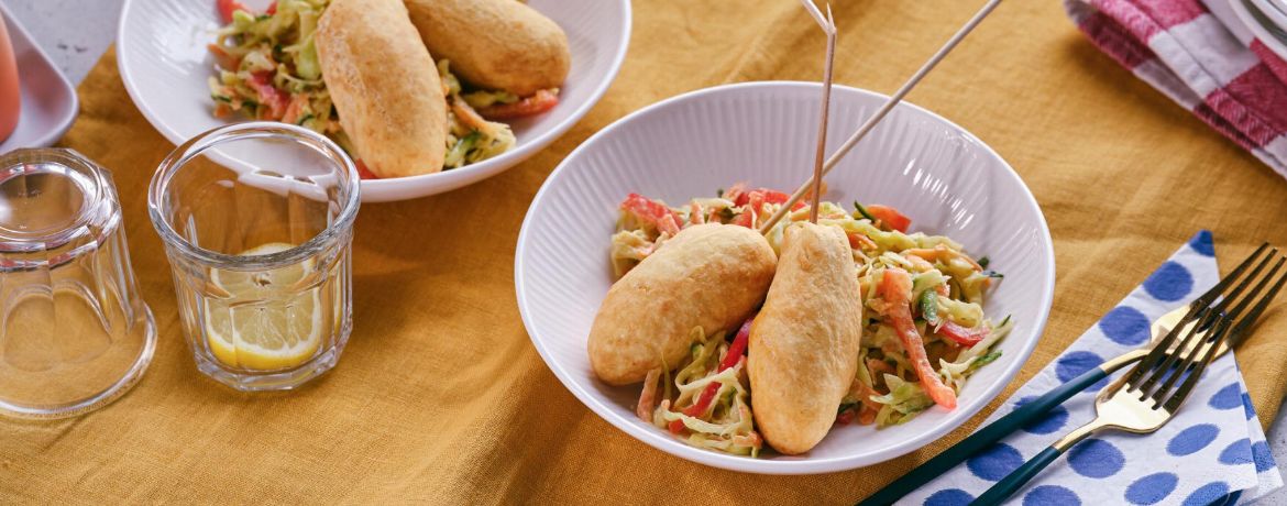 Vegane Corn Dogs mit sommerlichem Coleslaw für 4 Personen von lidl-kochen.de
