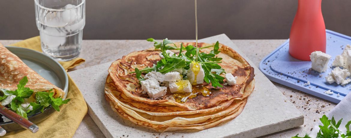 Pfannkuchen mit Feta und Rucola für 4 Personen von lidl-kochen.de