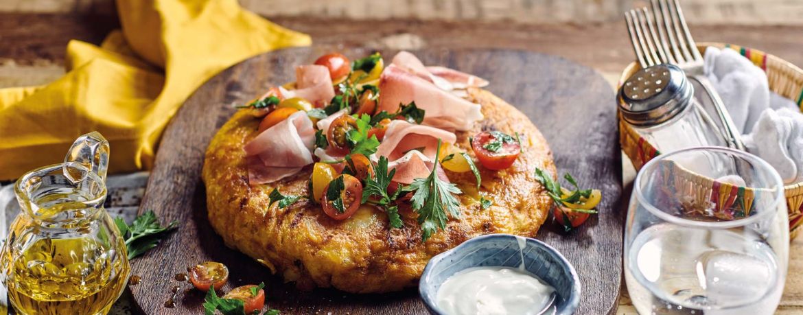 Spanische Tortilla mit Serranoschinken für 4 Personen von lidl-kochen.de