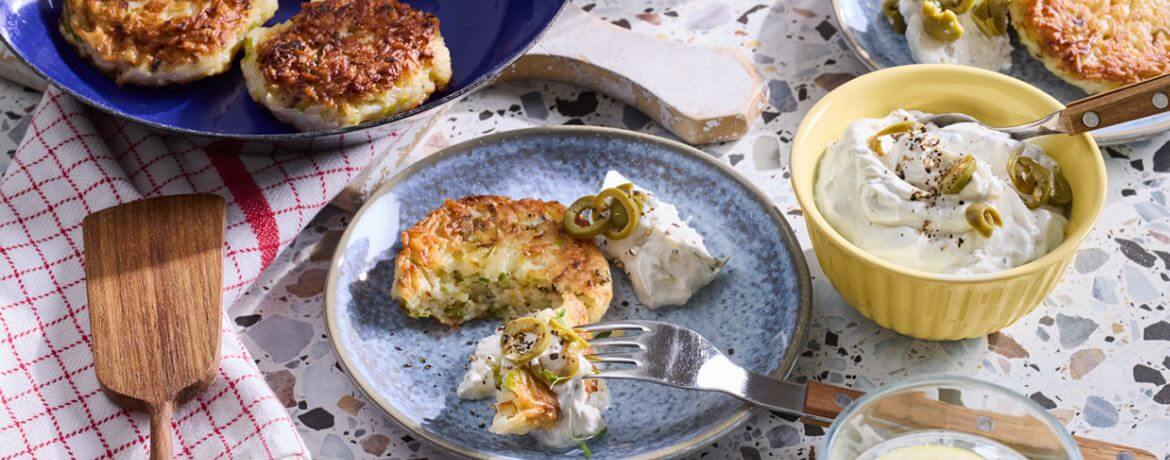 Reis-Bratlinge m. Ziegenkäse-Dip - Rezept | LIDL Kochen