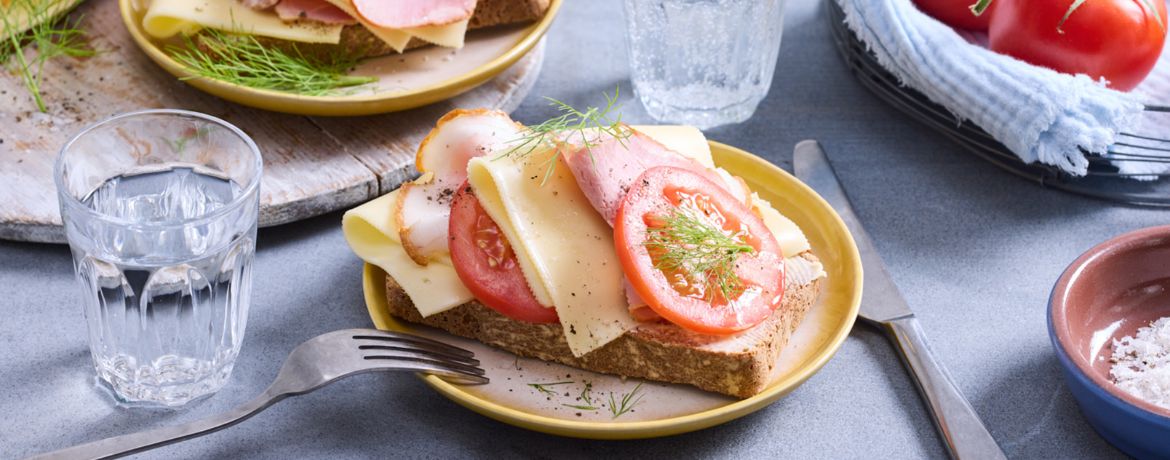 Belegte Brote mit Schinken, Schnitt-Käse und Tomate für 4 Personen von lidl-kochen.de