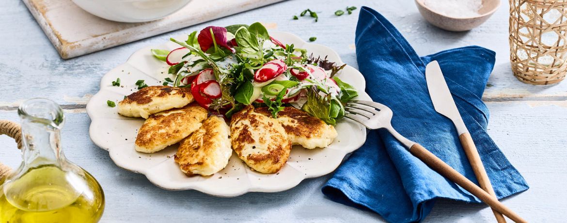 Gebratene Quarkklöße mit Salat und Radieschen für 4 Personen von lidl-kochen.de